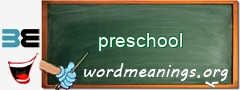 WordMeaning blackboard for preschool